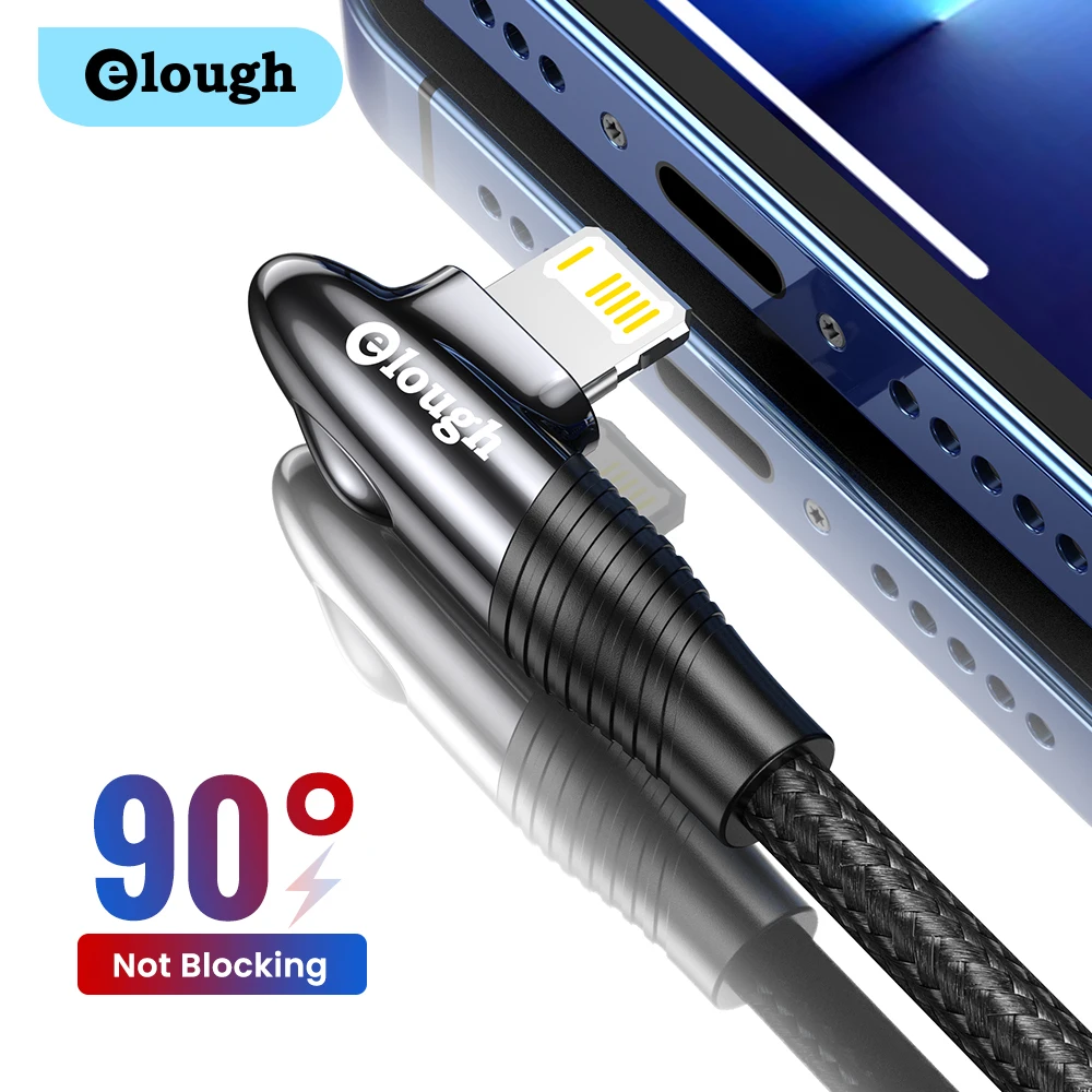 Elough USB Cable For iphone Cable 12 13 pro max X Xr 8 7 6 Fast Charging Charger Lighting Cable For iphone 11 USB Data Wire Cord