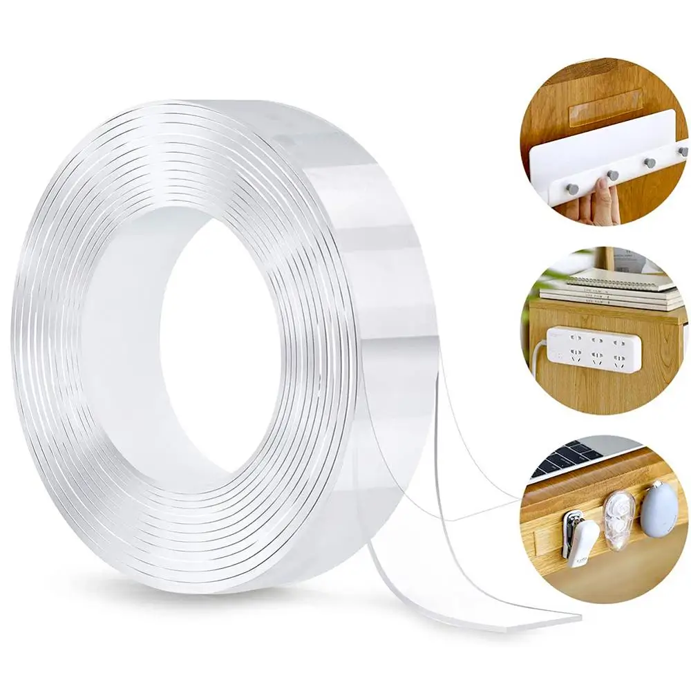 

Transparent Magic Nano Tape Washable Reusable Double-Sided Tape Multipurpose Nano-Adhesive Tape No Trace Washed Fixing Tools