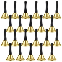 24 pieces hand bells service handbells black wooden handle diatonic metal bells musical percussion