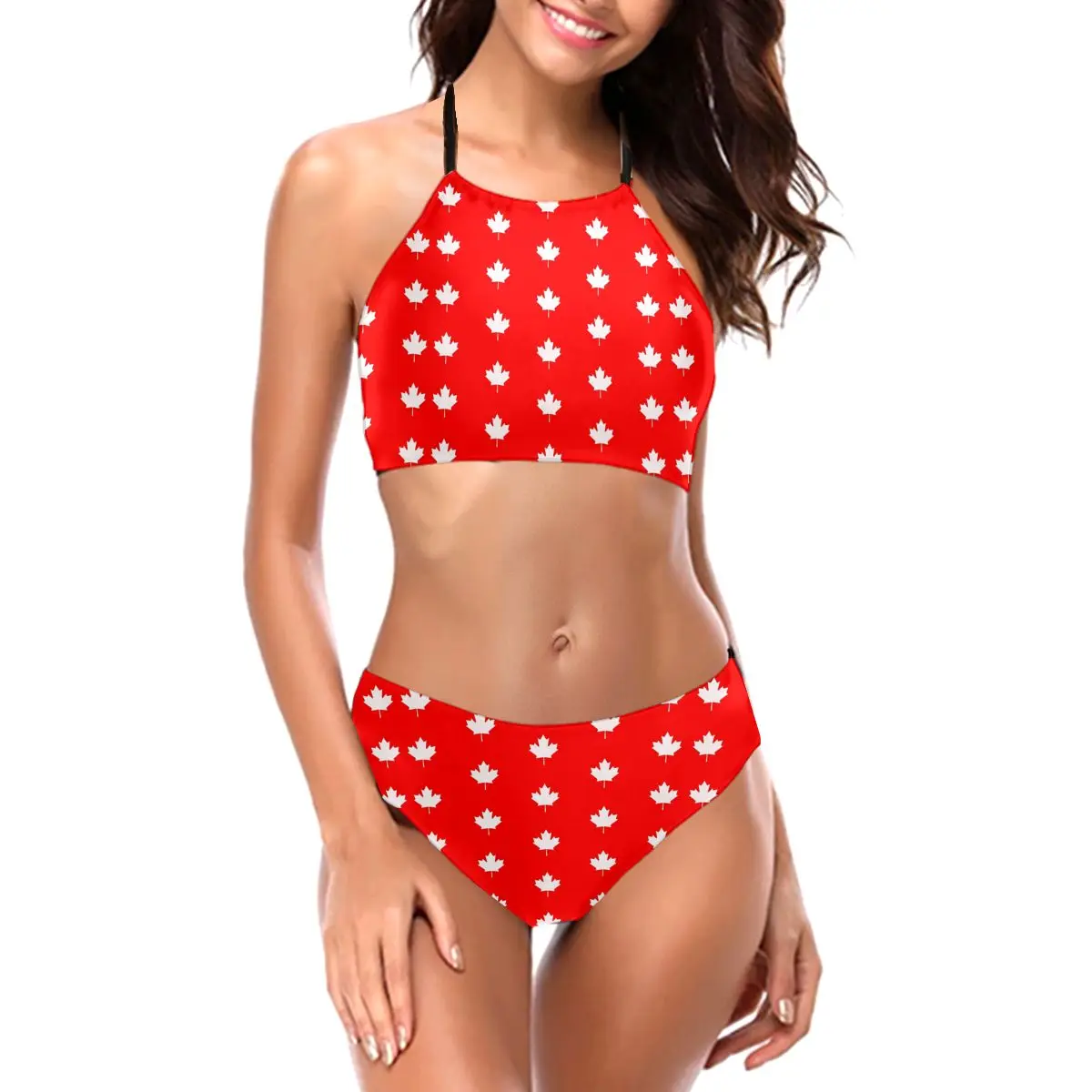 

Bikinis Canadian Flag National Flag Of Canada M Exotic Swimsuit Low Waist women's top R333 Women bathing suit SwimSuit