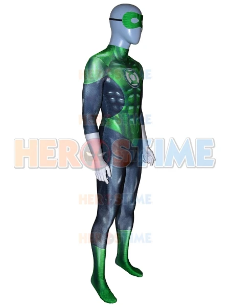 Newest Green Cosplay Costum 3D Ptinted Superhero Costume Spandex Zentai Suit Halloween with Mask | Тематическая одежда и