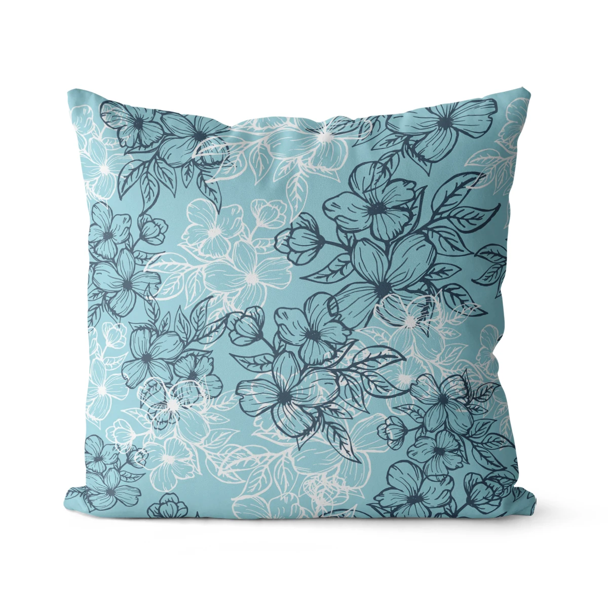 

Plant pattern square pillowcase pure cotton linen pillowcase party home decoration sofa cushion cover 45x45cm 40x40cm
