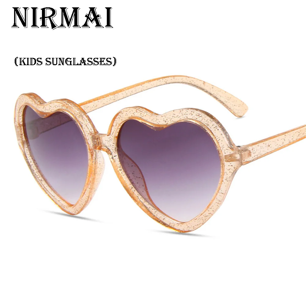 

New Heart Kids Sunglasses Children Retro Cute Cartoon Pink Sun Glasses Frame Girls Boys Baby Eyeglasses Fashion UV400 Eyewear