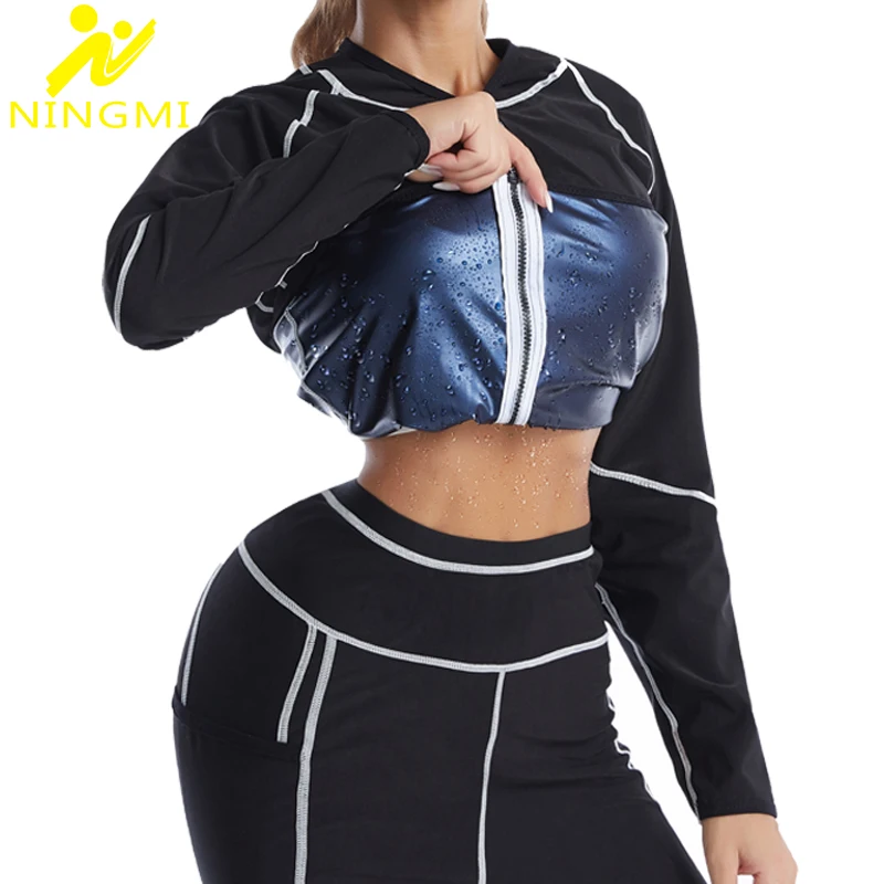 

Формирующее белье NINGMI, Женская тренировочная рубашка для похудения, горячая терморубашка, фитнес-шейпер для потери веса