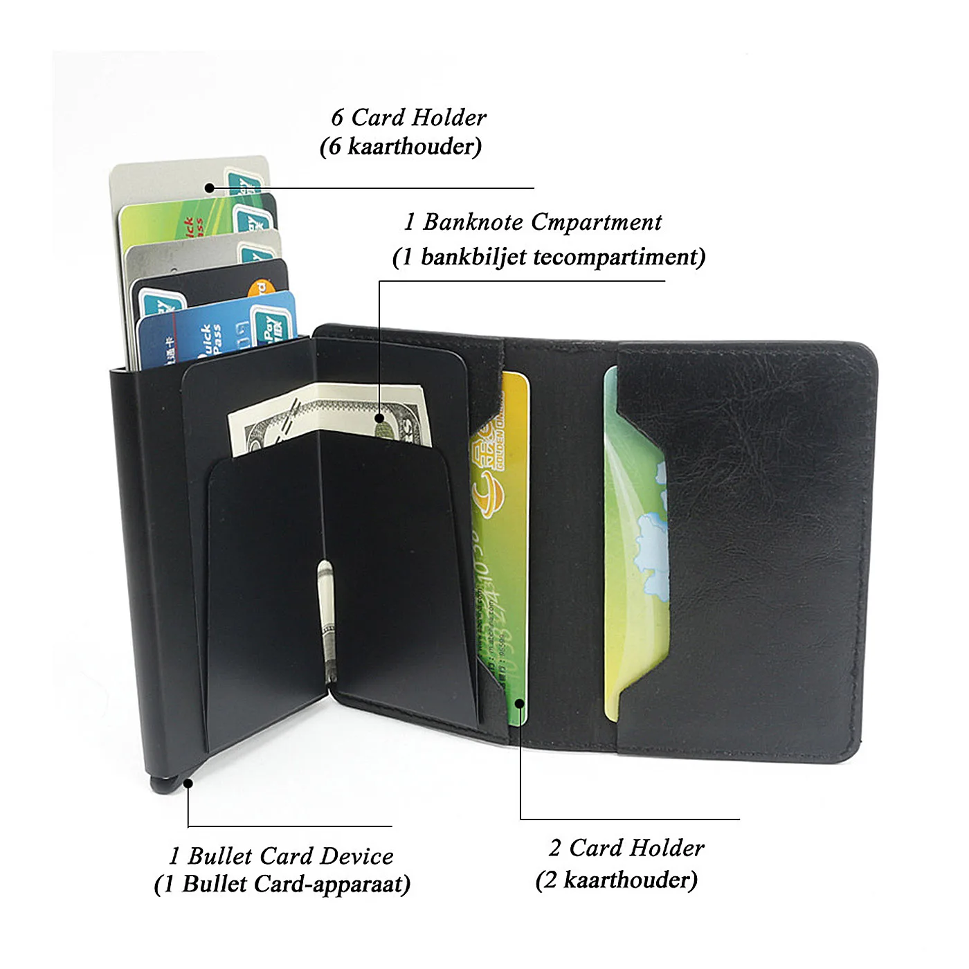 2019 модный держатель для кредитных карт мужчин и женщин металлический RFID