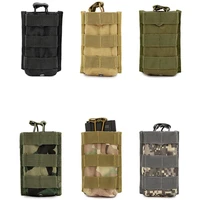 hunting molle tactical single rifle mag pouch m4 m16 5 56 223 magazine pouches military airsoft radio walkie talkie holder bag