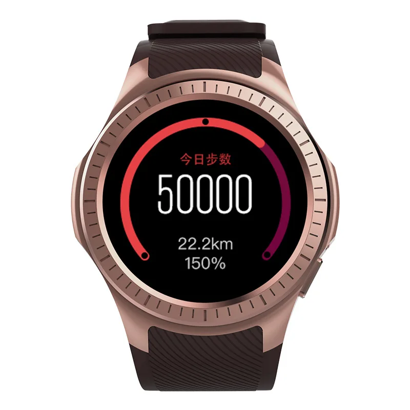 Yahen L1 спортивные Смарт-часы для Android ios часы-трекер MTK2503 сердечного ритма 2G gps Wifi Bluetooth Вызов 0,2 M камера TF карта - Цвет: Rose Golden