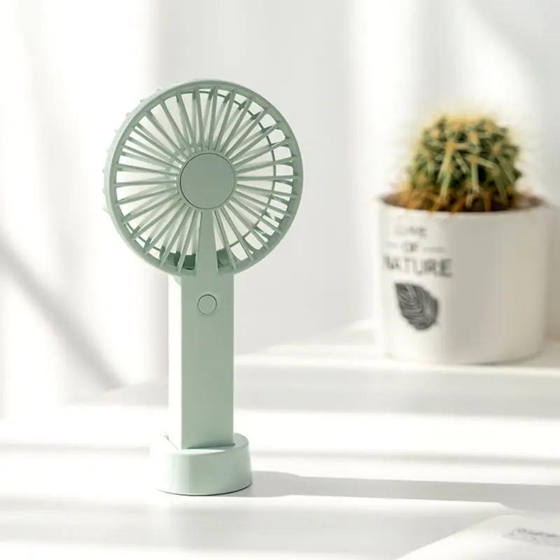 

Mini USB Charging Fan Portable Handheld Air Cooling Fan 3 Speed Adjustable Cooler with Colorful Breathing Atmosphere Light
