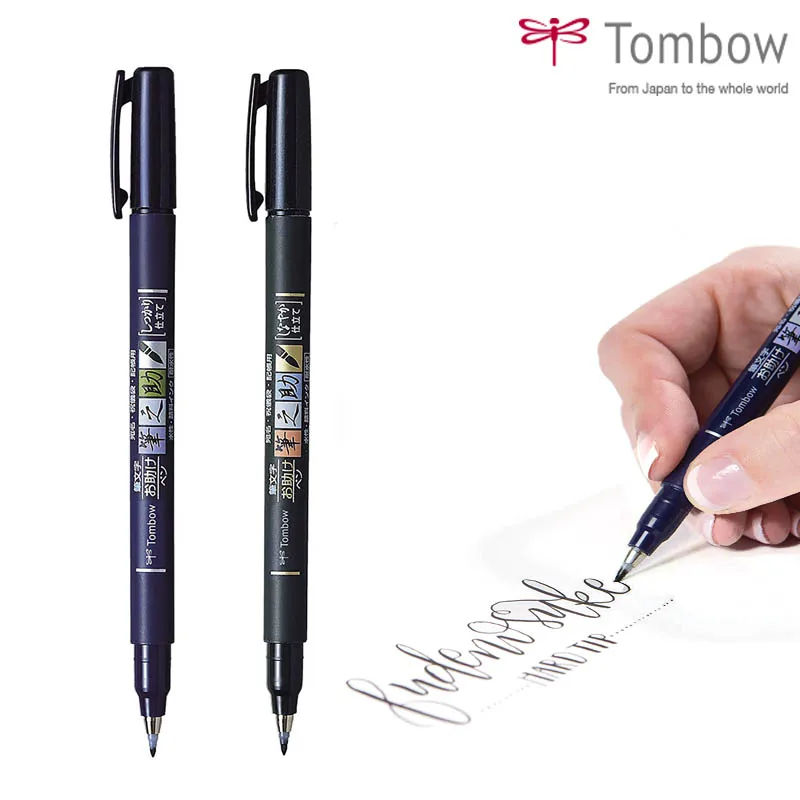 1 шт. фломастеры Tombow Fudenosuke мягкие и жесткие наконечники художественные маркеры
