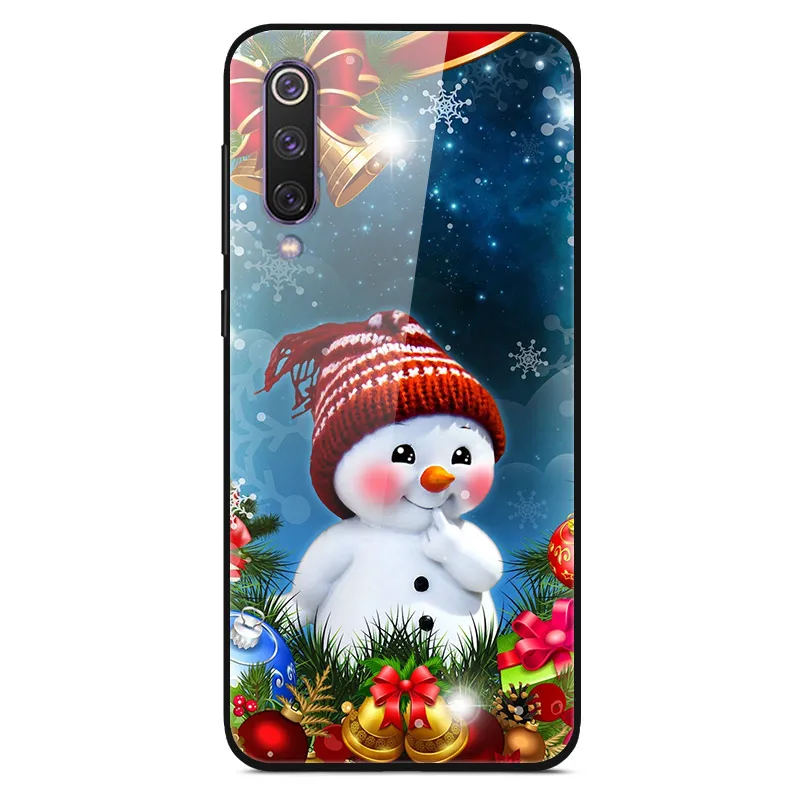Christmas 2 Для samsung J4 Plus чехол закаленное стекло твердая задняя крышка для samsung Galaxy J4 Plus чехол J 4 Plus A20E A2 Core Note 10 Plus - Цвет: Christmas 2