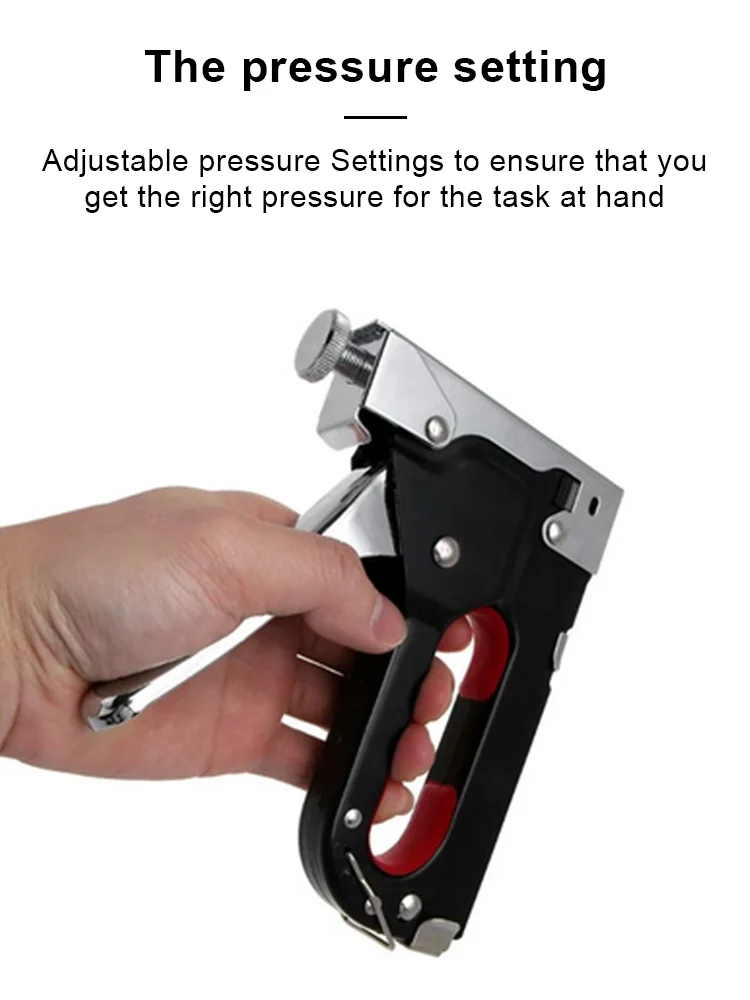 

Manual Stapler 3-In-1 Heavy-Duty Metal Woodworking DIY Staple Tool With 600 Staples Woodworking DIY Heavy-Duty Staple Tool