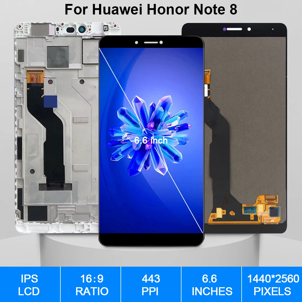 Pantalla t&aacute;ctil Original para Huawei Honor Note 8, piezas de repuesto de digitalizador LCD, EDI-AL10-1