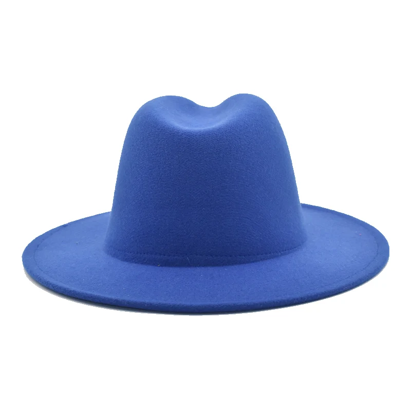 2020 New Fashion Ladies Fedora Hat Men's Fashion Jazz Hat Summer Spring Black Wool Blended Hat Outdoor Leisure Hat F64