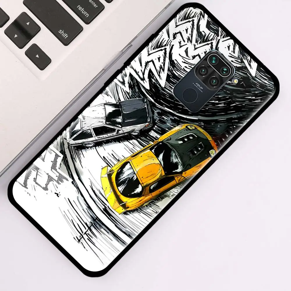 Silicone Case For Xiaomi Redmi Note 9 9S 11 10 8 Pro 8T 7 Redmi 8A 7 7A 9 9A 9C 6 6A Back Cover Fundas Capa INITIAL D AE86 Coque