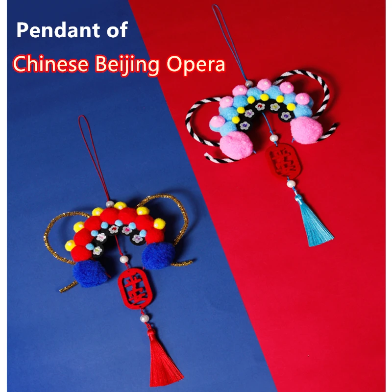 

DIY Felt Chinese Beijing Opera Cartoon Hero Hua MuLan Pendant Christmas Felt Hanging Protective Talisman Craft Kits For Children