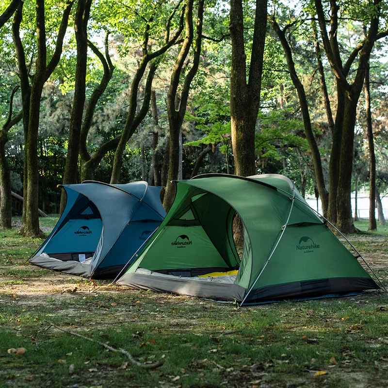 Naturehike сверхлегкий тент для кемпинга 2 человека непромокаемые две двери 20D