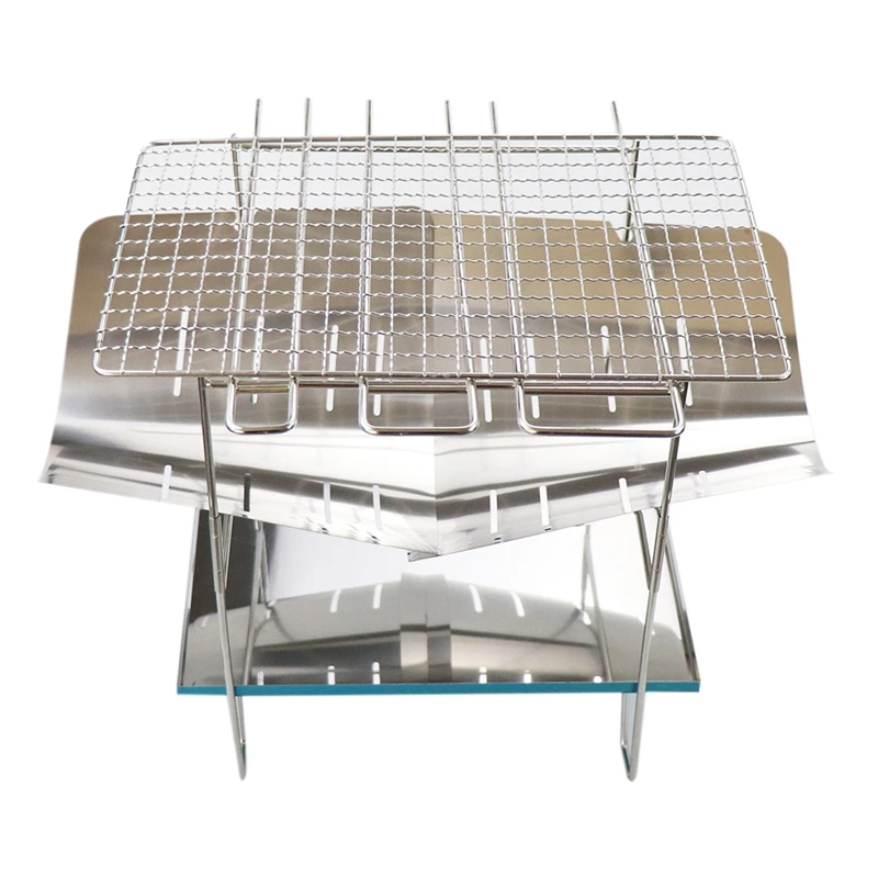 

Portable Stainless Steel BBQ Grill Folding BBQ Grill Outdoor BBQ Grill Camping Picnic Barbecue Tool Barbecue Accessories