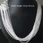 Женская цепочка-ожерелье из серебра 925 пробы, 5 шт.лот, 18 дюймов, 45 см