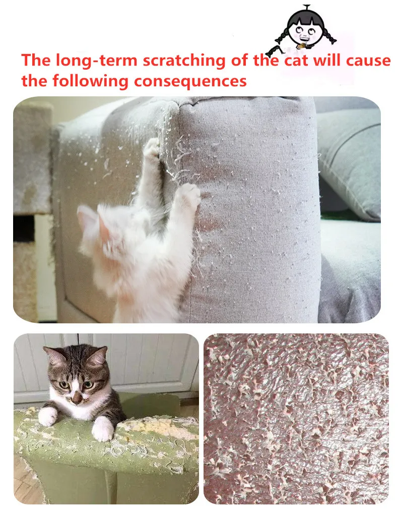 

2Pcs/Set Good Quality Cat Scratch Guards Flexible Furnitur Cat Scratching Protector Sofa Bed Door Protection Cover Cat Tree