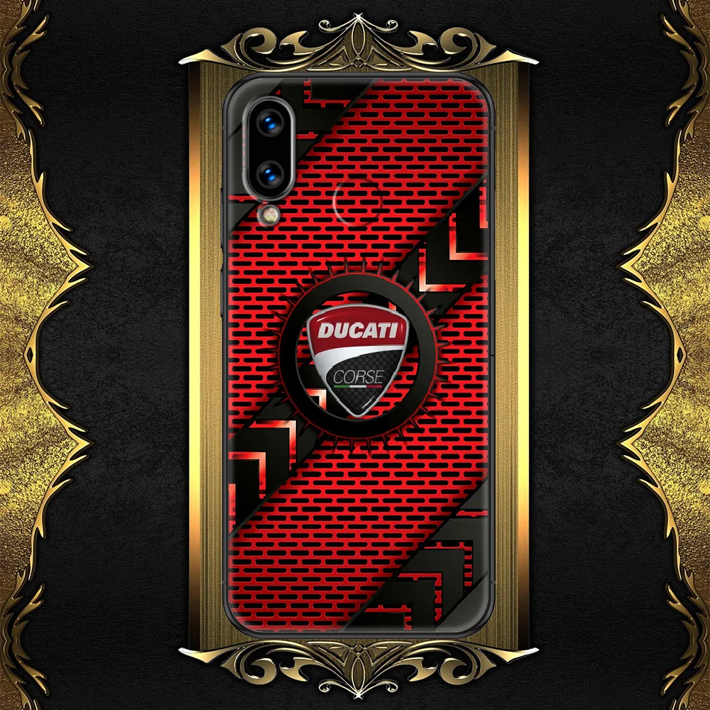 

Ducaties Moto Phone case For Huawei Honor 6 7 8 9 10 10i 20 A C X Lite Pro Play black fashion coque trend Etui 3D cell cover