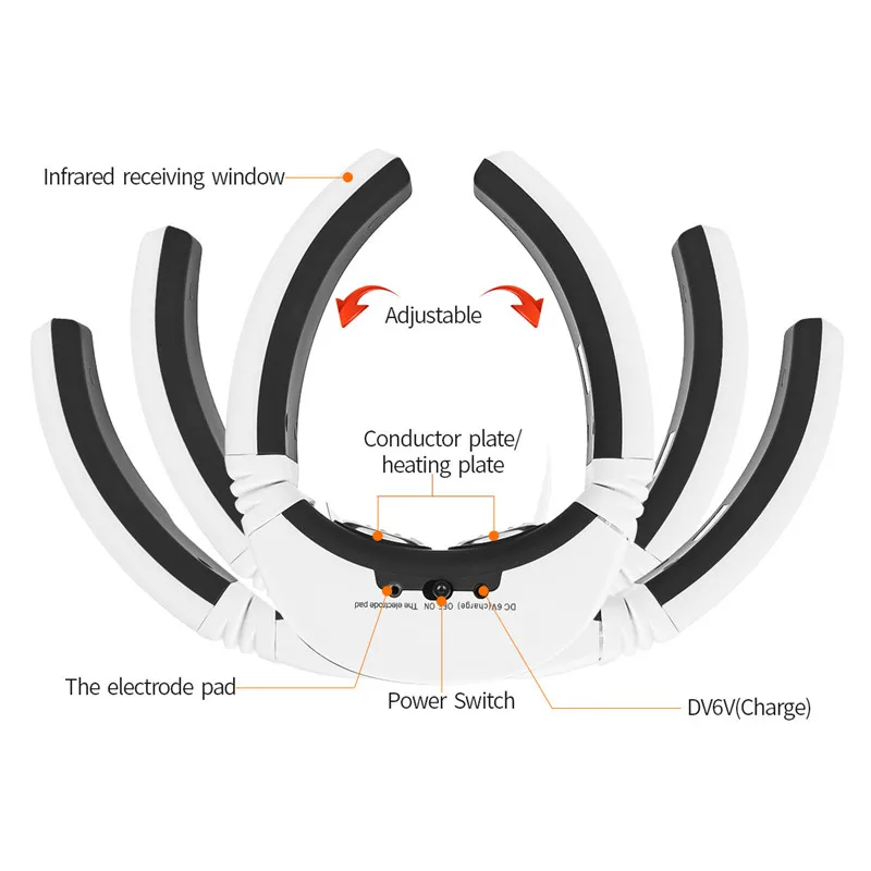 Беспроводной Электрический импульсный массажер для шеи с дистанционным