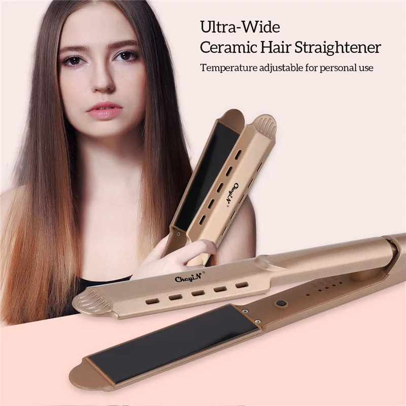 

2in1 Far-infrared Hair Straightener Flat Iron Hair Curler Professional Tourmaline Ceramic Anion Hair Styling Straightening Iron