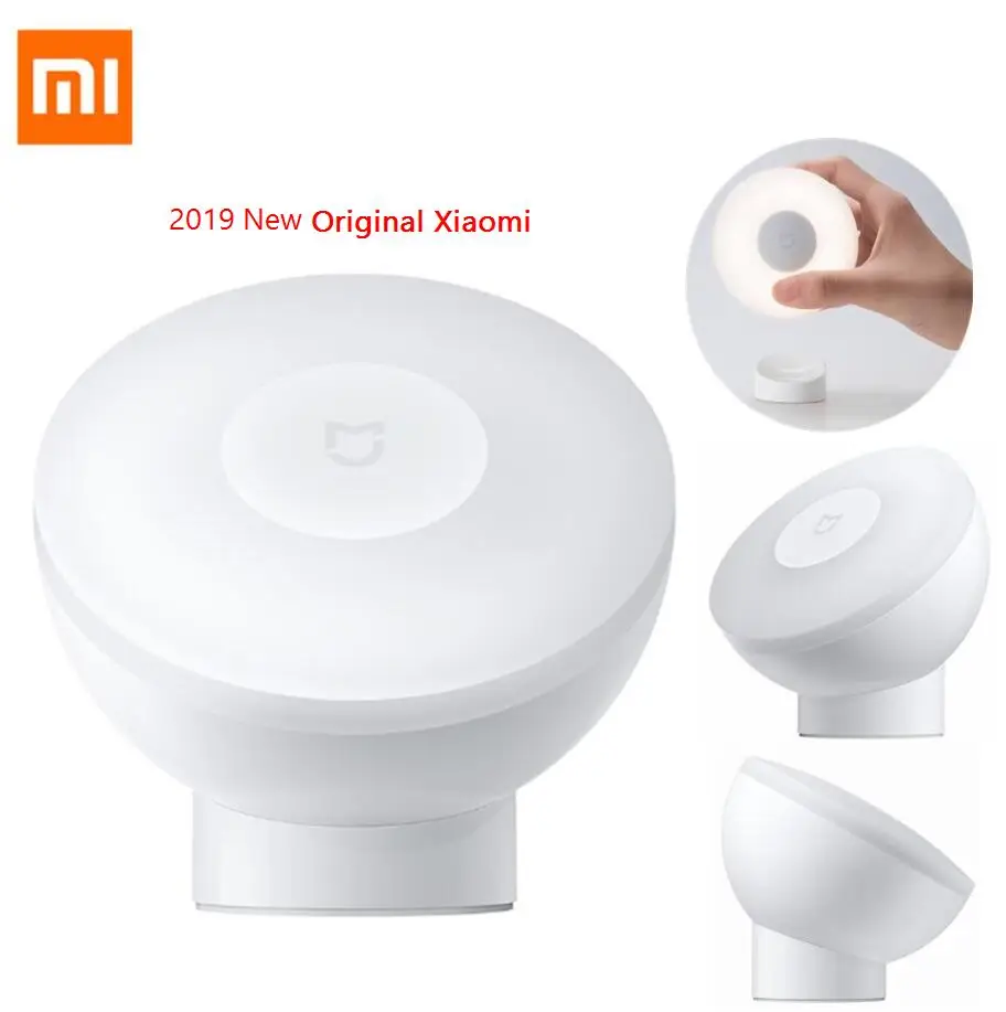 XIAOMI Mijia светодиодный Ночной светильник 2 магнитного притяжения MI Ночная лампа 360 градусов 2 файла регулируемый инфракрасный датчик движения тела