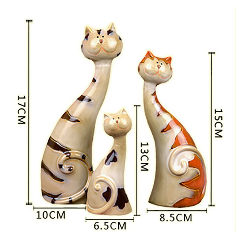 Керамические украшения милые вещи теплая семья три котята высокотемпературное