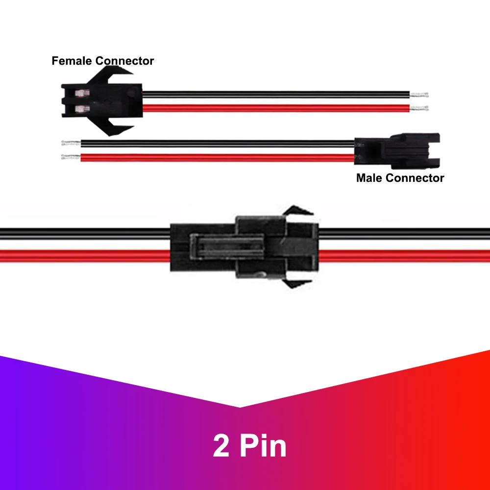 JST светодиодный Разъемы 2/3/4/5/6 Pin кабель-удлинитель для SM Мужской Женский провода