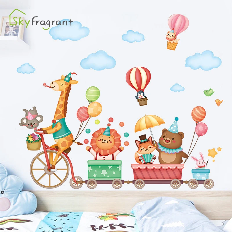 Наклейки Декоративные самоклеящиеся для детской комнаты милые Мультяшные