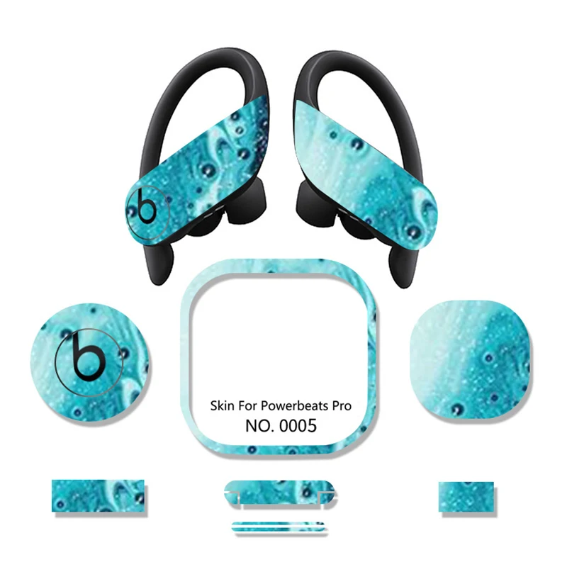 03 green Mr NEW применимый для Powerbeats Pro стикер для наушников защитная пленка Beats стикер s Персонализированная наклейка против царапин s Cool Hot - Цвет: 03 green
