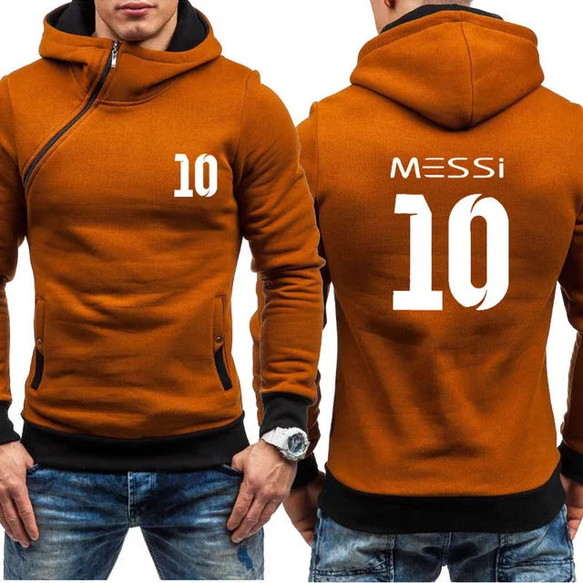 Hoodies Men Sweatshirt Messi 10 Printed Streetwear Zipper Fleece warm Hooded Fashion Casual Jacket Hip Hop Harajuku Tracksuit K |