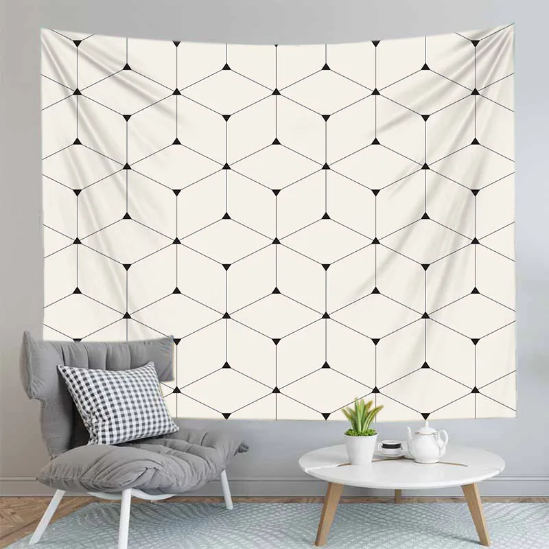 Geometric Tapestry Wall Hanging Hippie Mandala Walls Cloth Tapestries Backdrop Decor Psychedelic Carpet | Дом и сад