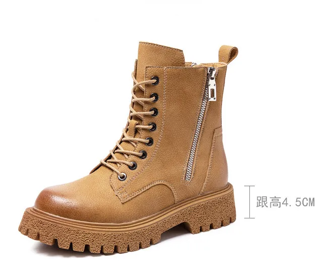 

Женские ботильоны из натуральной кожи, на платформе