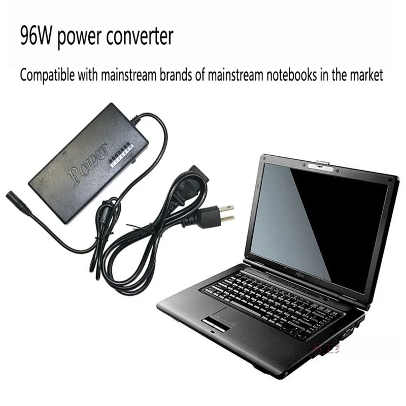 Универсальный адаптер питания для ноутбука с разъемом постоянного и переменного