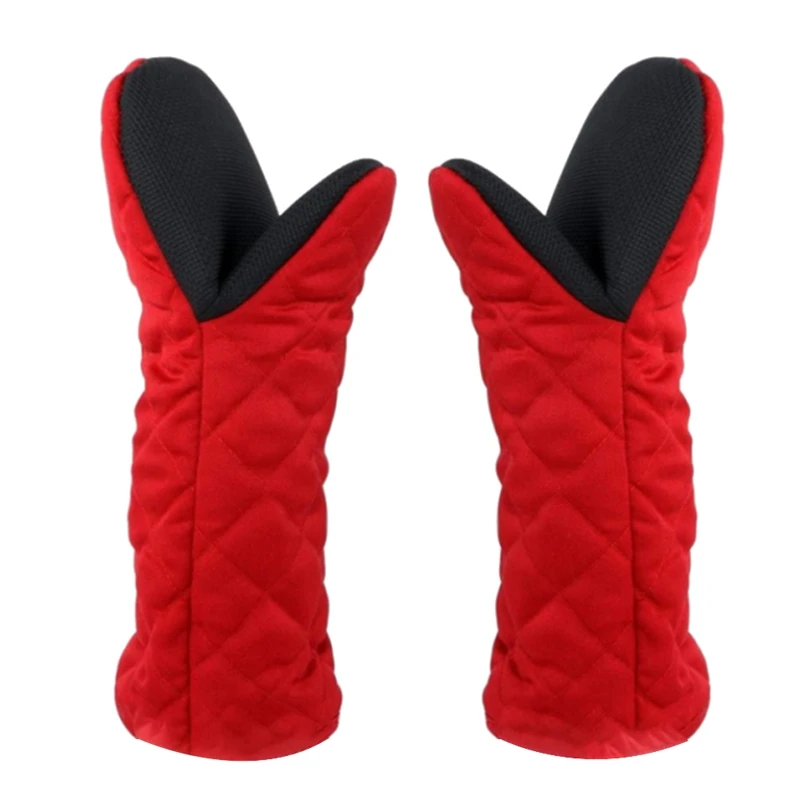 

Cooking Oven Gloves Non-Slip Long Gloves Heat-Resistant Safety Gloves Household Kitchen Tools