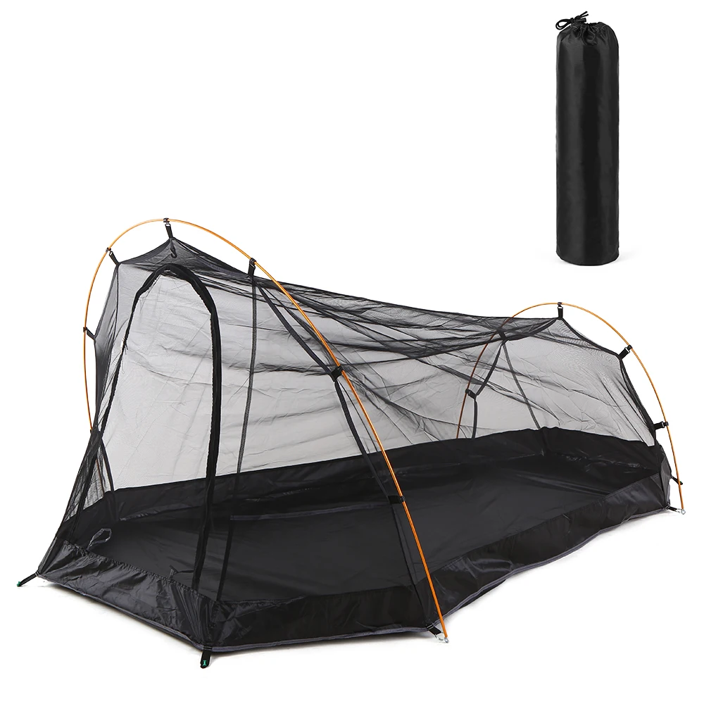 Black No outer fly Открытый Кемпинг Пешие прогулки от комаров палатка скалолазание Cabana палатка с дышащей сеткой для 2 человек портативный пляж палатка - Цвет: Black No outer fly