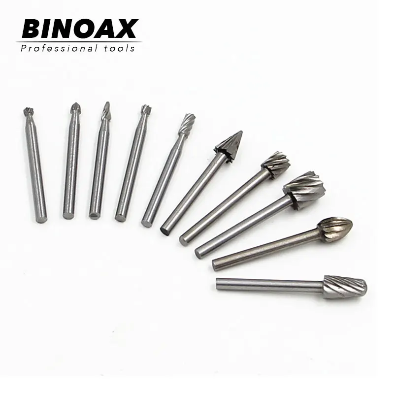 BINOAX 10 шт. Титан Dremel маршрутизация древесины роторный Фрезерный резак для деревообработки резной нож резак инструменты