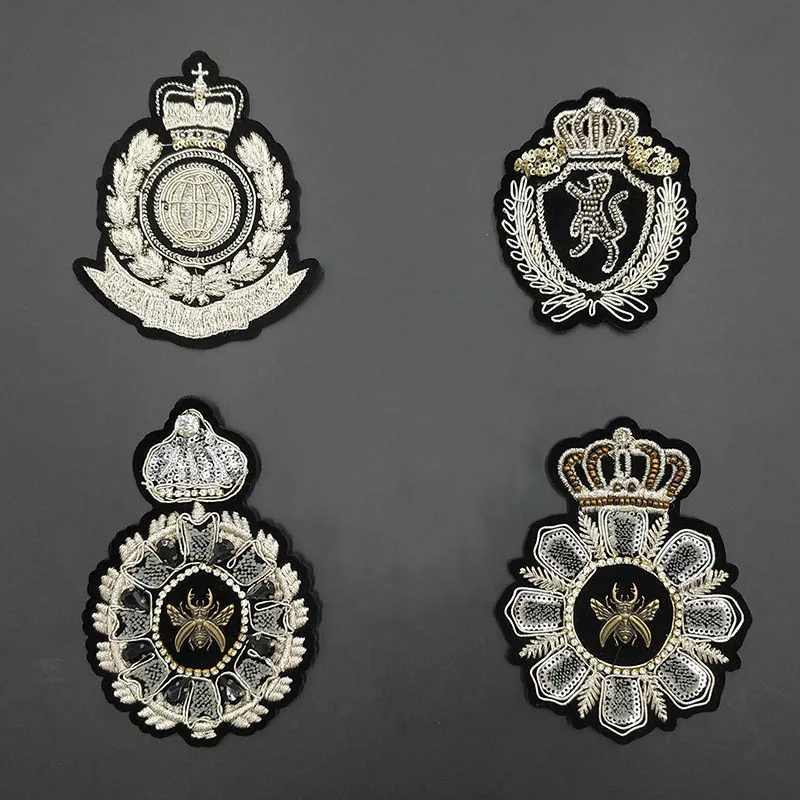 2 шт. металлический Пчелка Лев заплаты вышивки корона аппликации пришить Одежда