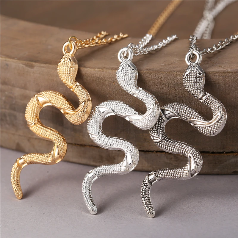 17 км модное золотое ожерелье со змеей для женщин из нержавеющей стали