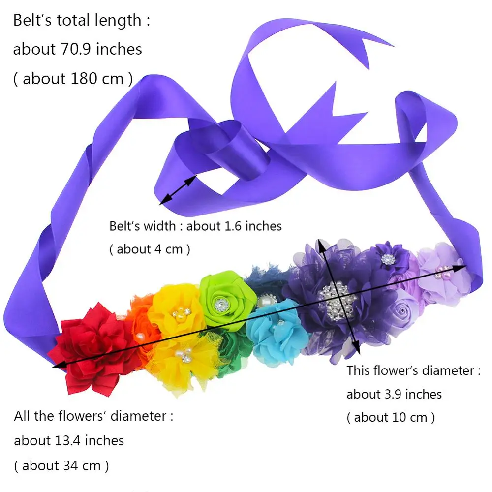 1 шт. женский фиолетовый пояс сатиновый цветок стразы жемчужный свадебное платье