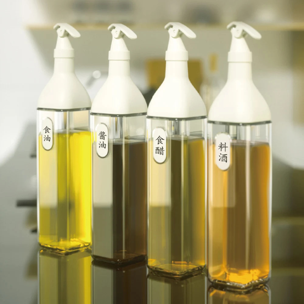 

Durable High Borosilicate Glass Oil Bottle Soy Sauce Jar Vinegar Pot Leak-Proof Seasoning Storage Bottle Kitchen Gadgets
