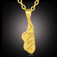 africa madagascar map necklace stainless steel golden plated chain his and her jewelery pendant women necklace men jewelry new
