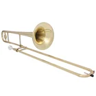 Bb альт-тромбон лакированный золотой профессиональный латунный инструмент B плоский тромбон клаксон с коробкой аксессуары для музыкальных инструментов