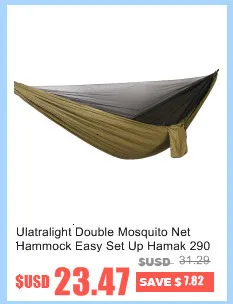 Ulatralight гамак с двойной москитной сеткой, легкая установка, Hamak, 290*140 см, с ветровой веревкой, гвозди, портативный, для кемпинга, путешествий, двора