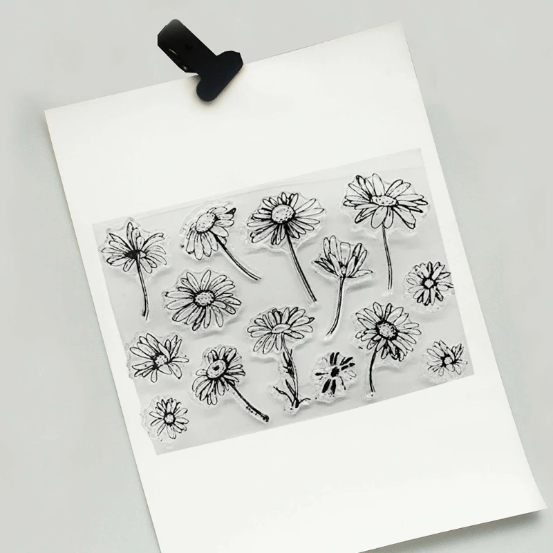 

Daisy Flower Silicone Clear Seal Stamp DIY Scrapbooking Embossing Photo Album Decorative
