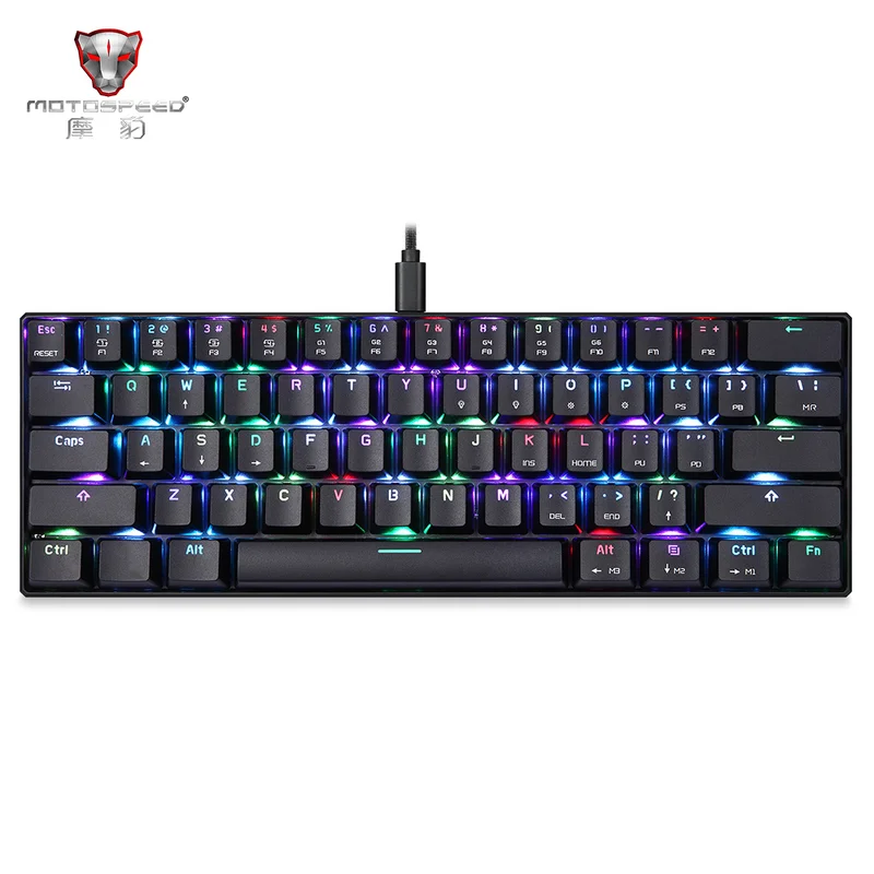 MOTO speed CK61 механическая клавиатура RGB подсветка игровая клавиатура 2 мс скорость отклика все анти-призрак клавиши
