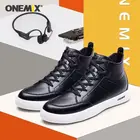 Кроссовки ONEMIX на шнуровке для мужчин и женщин, Классическая прогулочная обувь, водонепроницаемые удобные спортивные туфли на плоской подошве
