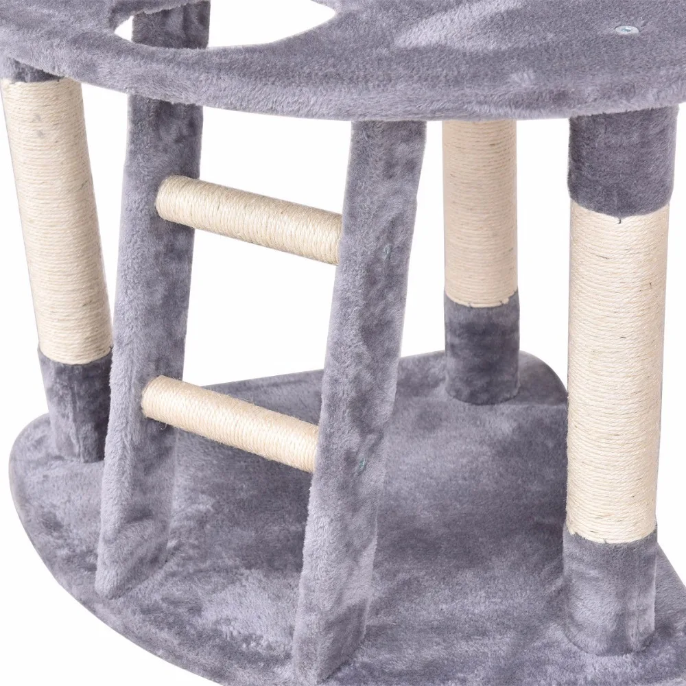 

Goplus 48" Cat Tree Wood Kitten Activity Tower Cat Furniture Condo Perches Animal Puppy Scratching Posts Modern Cat Tree PS7016