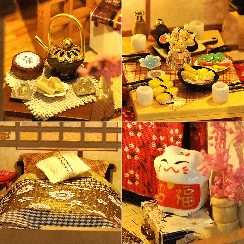 Детские игрушки Diy кукольный домик собрать деревянные миниатюрные кукольные